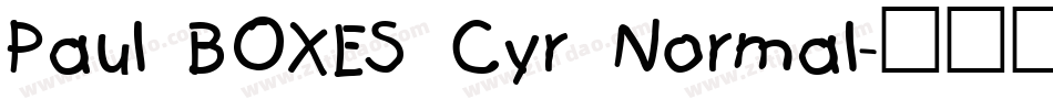 Paul BOXES Cyr Normal字体转换